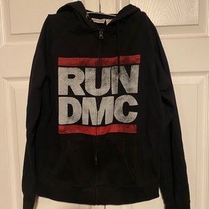 Run DMC front zip hoodie